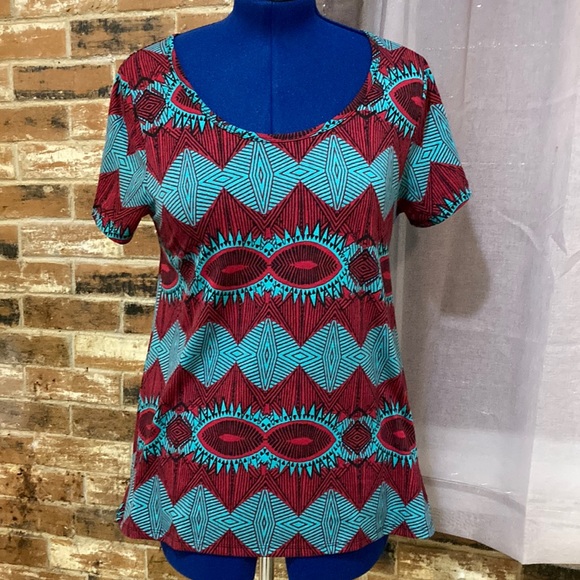 LuLaRoe Aztec Print Perfect Tee— Size Medium - Picture 1 of 5